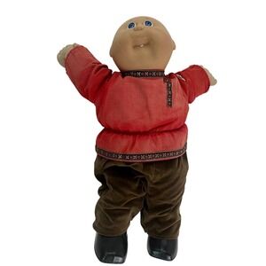 Cabbage Patch Kids Boy 14" Doll World Traveler Russia Vintage Bald Blue Eyes